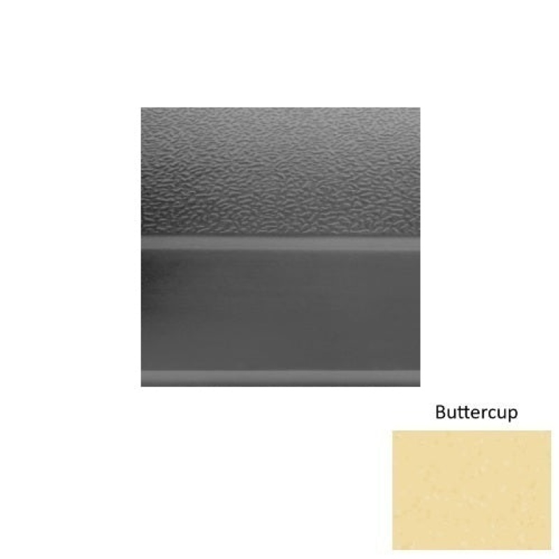 Symmetry 93 Buttercup Rubber (Sq) With Galley Red Abrasive Strip Stair Tread With Dupont Kevlar - Textured