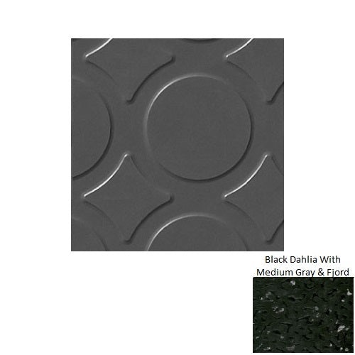 Spextones Black Dahlia With Medium Gray & Fjord Rct Radial Iii Rubber Distinct Designs Tile - Textured - 18" X 18"