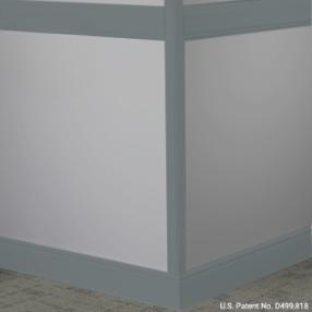 Johnsonite Harbour Rubber Moulding / Trim 4" X 8 Ft (96") X 3/8" Millwork Rampart Chair Rail - Millwork Rampart Chair Rail