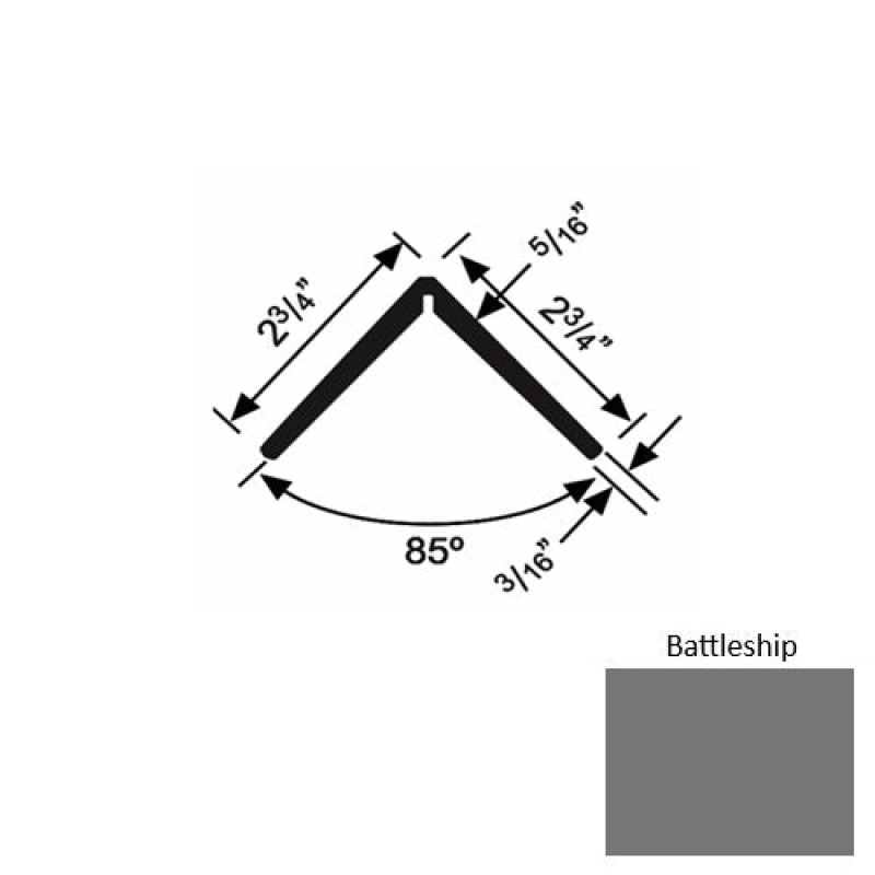 Roppe Solid Battleship Rubber Corner Guard