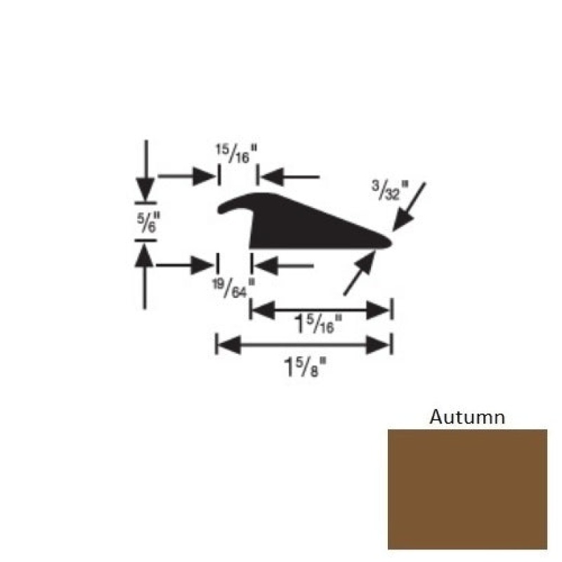 Flextones Autumn Vinyl Carpet Edge Reducer with Lip