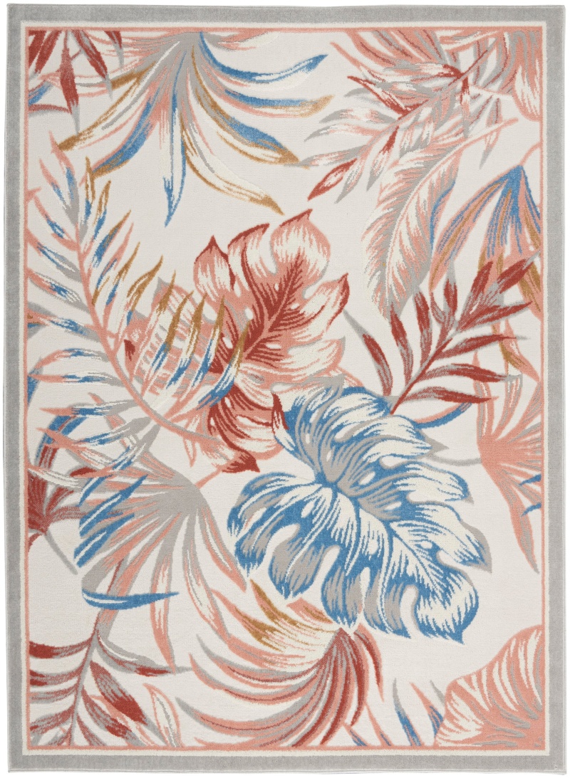 Seaside Multicolor Tropical Area Rug