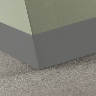 Johnsonite Grey Rubber Traditional Duracove Thermoplastic Wall Base - 2.5" X 48" X 1/8" Toeless - Traditional Duracove Thermoplastic Wall Base
