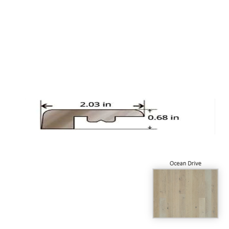 Avenue Oak Ocean Drive Hardwood Moulding / Trim - 84.25" Threshold - Truemark Glaze Tek