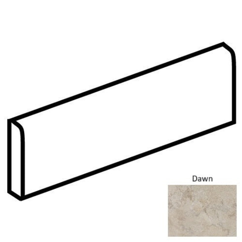 Haddonstone Dawn Porcelain Floor Trim - 3" X 24" Bullnose - Matte