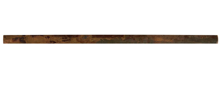 Metallica Oxidized Copper Metal Wall Trim - 1/2" x 12" Jolly - Satin
