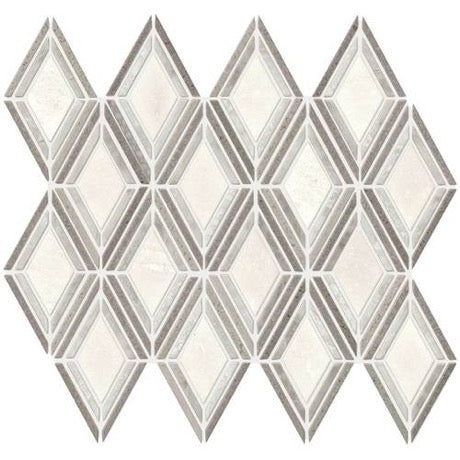 Argyl Blend Gray Marble & Limestone Mosaic - 3" X 4" Diamond - Polished, Per Pack: 6.9 Enter Quantity In Sqft
