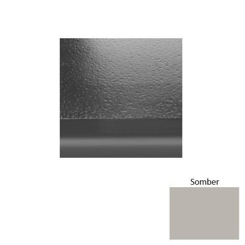 Solid 95 Somber Hammered Rubber (Sq) Stair Tread With Riser - Hammered