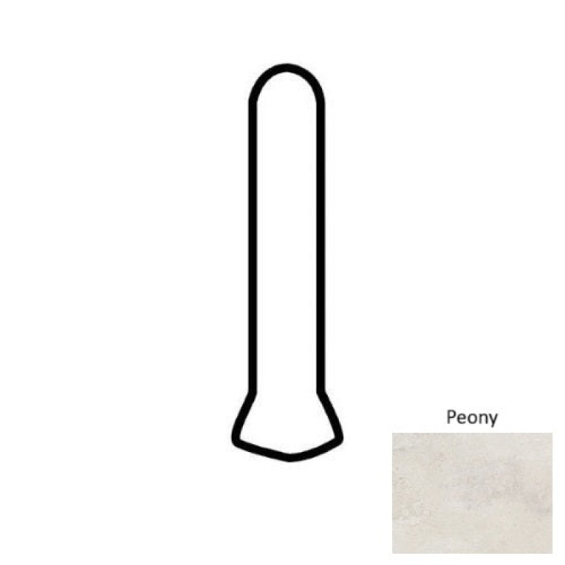 Haddonstone Peony Porcelain Floor Trim - 1" X 6" Cove Base Outcorner - Matte