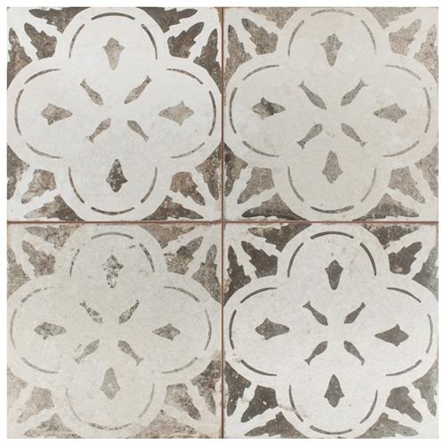 Kings Aurora Nero Ceramic Tile - Matte - 17 5/8" x 17 5/8"