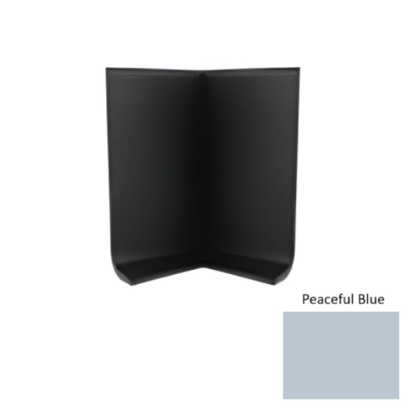 Peaceful Blue Vinyl Moulding / Trim - 6" Inside Corner For 6" X 48 X 1/8" Cove Wall Base - Inside Corner