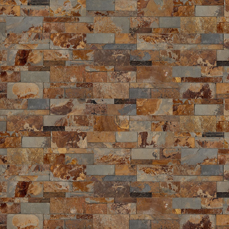 Xl Rockmount Stacked Stone Panel California Gold Slate Ledgestone - Split Face - 9" X 24"
