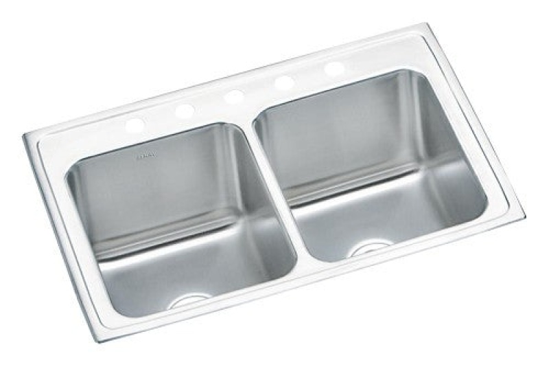 Elkay Lustertone Classic Drop-In Double Bowl Kitchen Sink