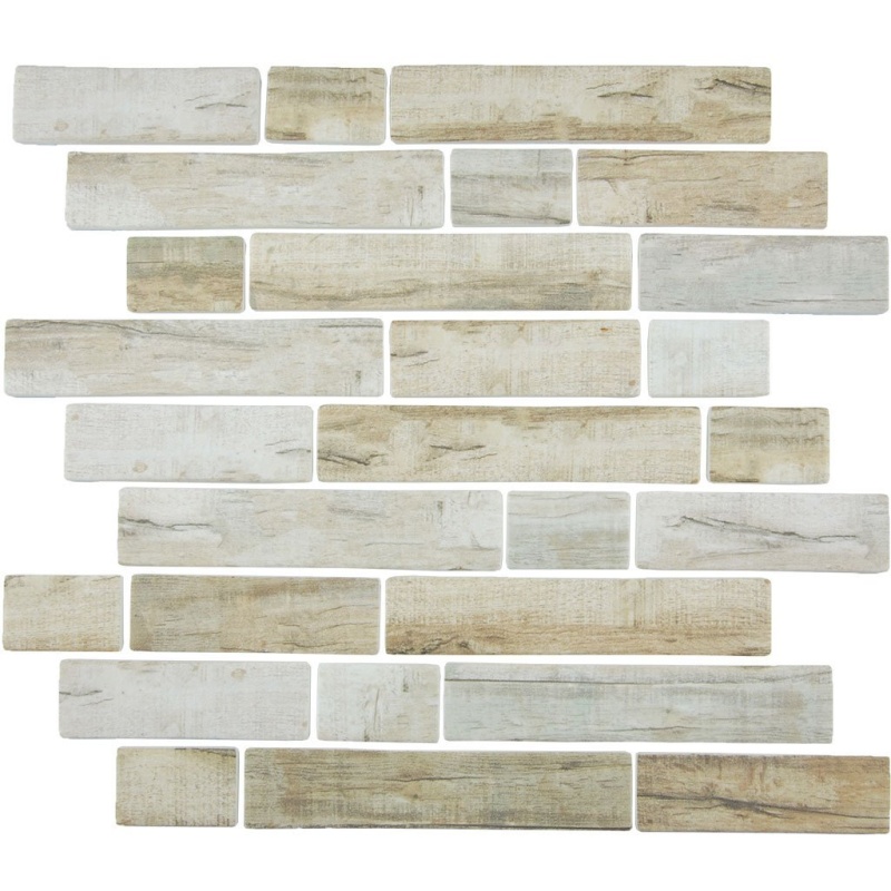 Aquatica Bark Cinnamon Deco Glass Mosaic - Linear - Polished