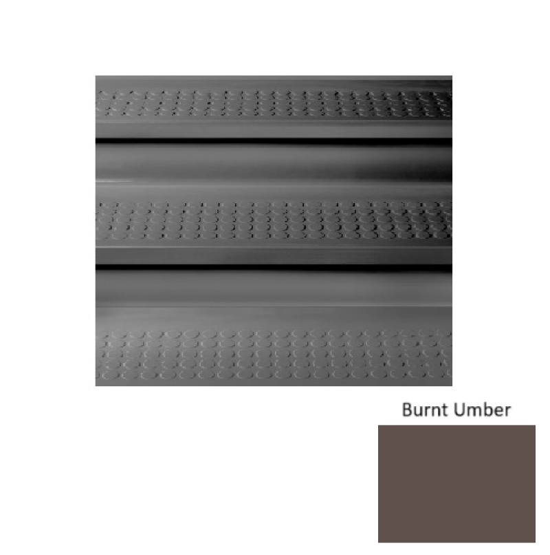 Burnt Umber Textured Rubber Stair Tread with Riser