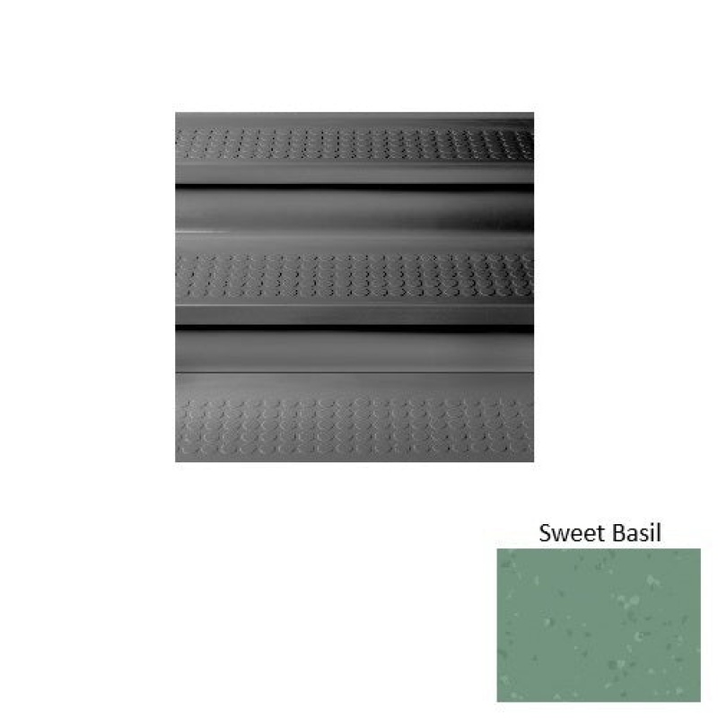Symmetry 96 Sweet Basil Vantage With Riser Rubber (Sq) Stair Tread With Dupont Kevlar - Textured