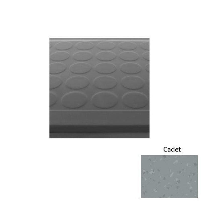 Symmetry 92 Cadet Low Profile Raised Circular Rubber (Sq) With Galley Red Abrasive Strip Stair Tread With Dupont Kevlar - Textured
