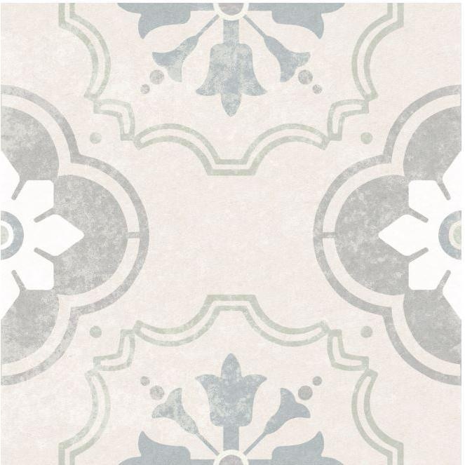 Valencia Deco Bridgeham Pattern Porcelain Tile - Matte - 6" X 6"