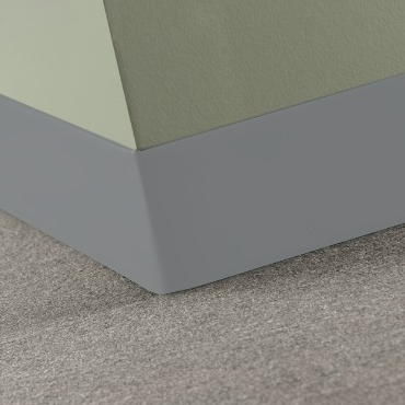 Johnsonite Shark Fin Vinyl Traditional Wall Base - 2.5" X 48" X 1/8" Toeless - Traditional Wall Base
