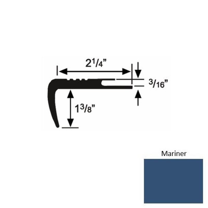 Solid 17 Mariner Rubber Undercut Carpet Nosing