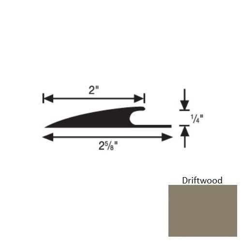 Flextones Driftwood Vinyl 186 Carpet Edge Guard