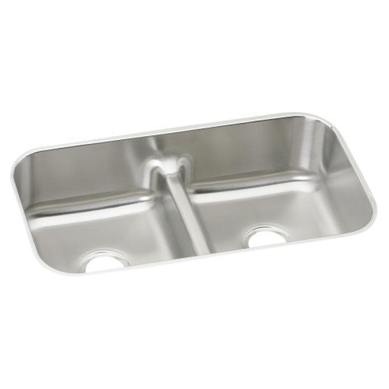 Lustertone Classic Stainless Steel Undermount Double Bowl Kitchen Sink