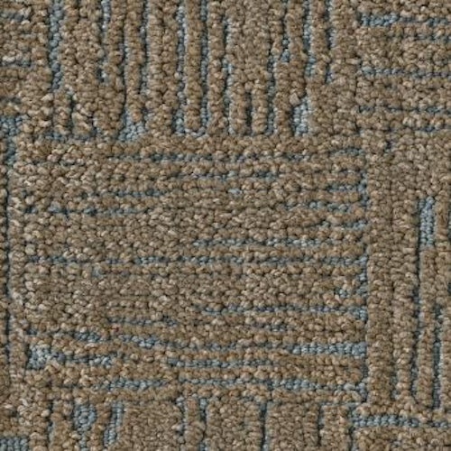 Moderne Parisian Blue Polyester Carpet - Pattern