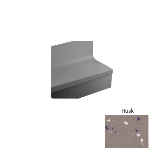 Johnsonite Husk Hammered Rubber Stair Tread with Riser, 19" x 48"