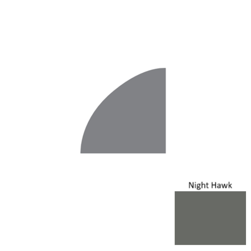 Contours Night Hawk Rubber Quarter Round Coil - Satin - 1/2" X 40 Ft