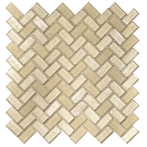 Pool By Jeffrey Court 990088 Venice Glass Mosaic - 5/8" Herringbone - Multi Finish