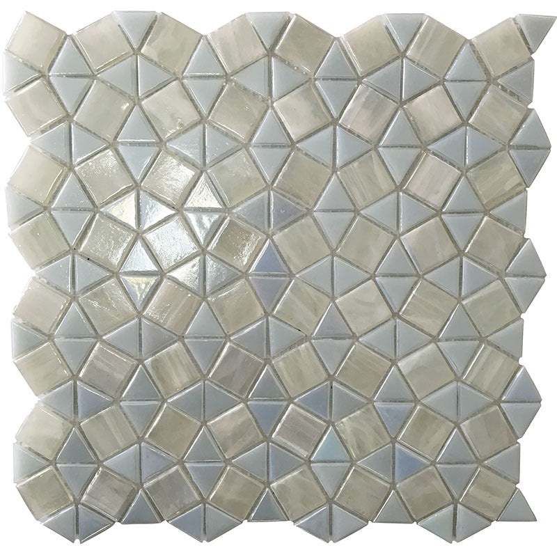 Alma Line Glamour Camila Glass Mosaic - 0.9" X 0.9" + 0.8" X 0.8" - Glossy