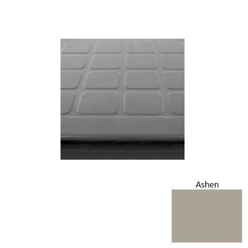 Solid 94 Ashen Raised Square Rubber (Sq) Stair Tread With Dupont Kevlar - Textured