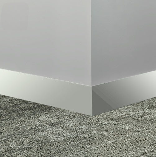 Johnsonite Snowbound Rubber Millwork Contoured Wall Base - 2 1/2" X 96" X 1/4" Monument - Millwork Contoured Wall Base