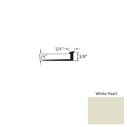 Johnsonite White Pearl Vinyl Moulding Trim
