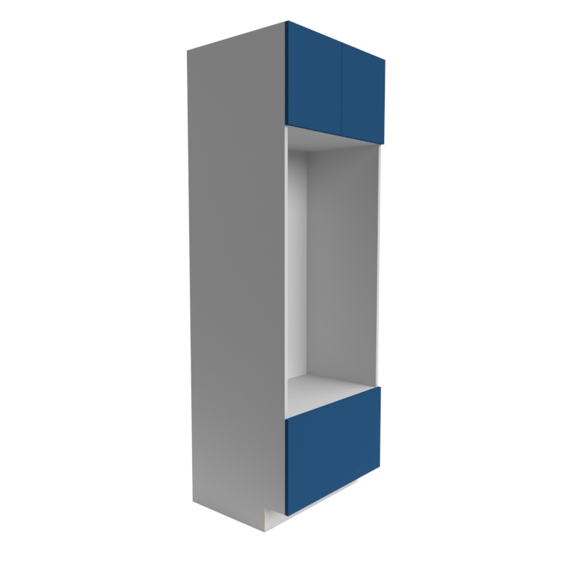 Manhattan Cobalt Blue Gloss Wood Kitchen Oven Cabinet - 18" X 96" X 24" (Assembly Required) - Gloss