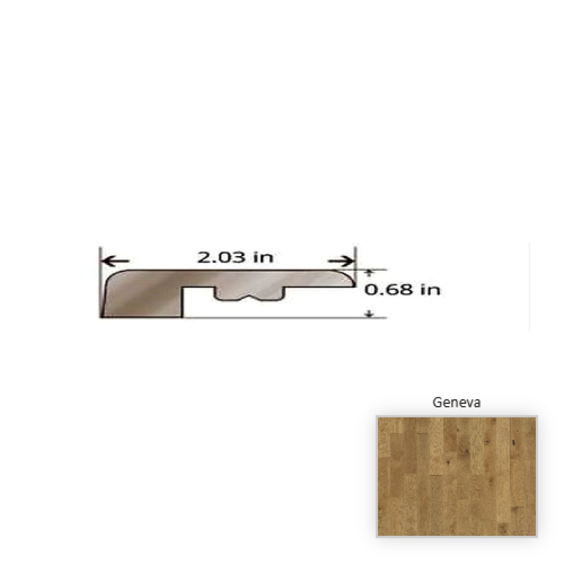 Crestline Solid Oak Geneva Hardwood Moulding / Trim - 84.25" Threshold - Nu Oil