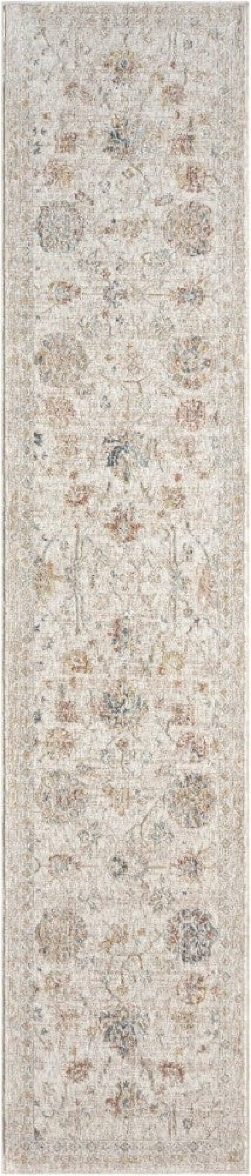 Antique Fusion Ivory Multicolor 10 Ft Runner Rug