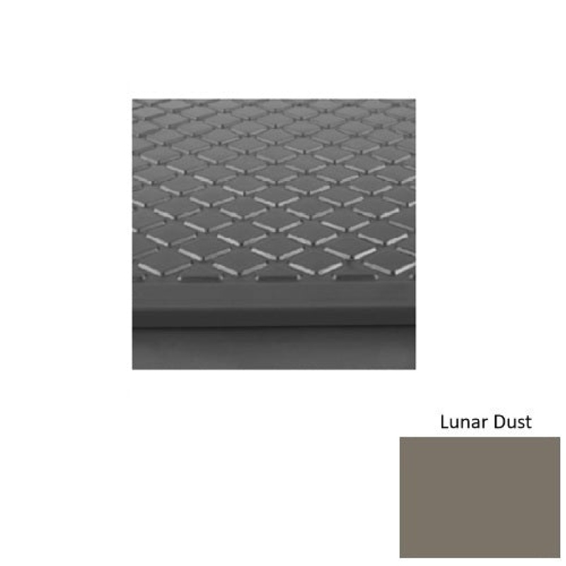 Solid 31 Lunar Dust Diamond Rubber (Rd) With Safety Yellow Abrasive Strip Stair Tread - Textured