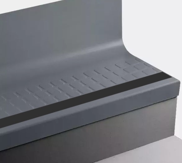 Johnsonite Blue Lagoon Raised Square Rubber Stair Tread