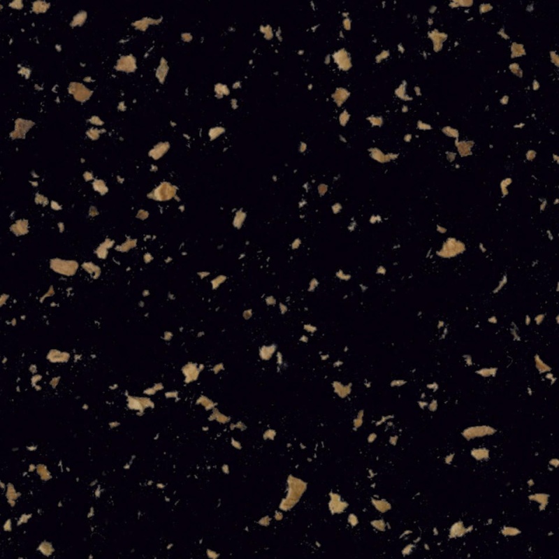 Johnsonite Black Eco Naturals Corktones Rubber Tile - Hammered - 24" X 24"