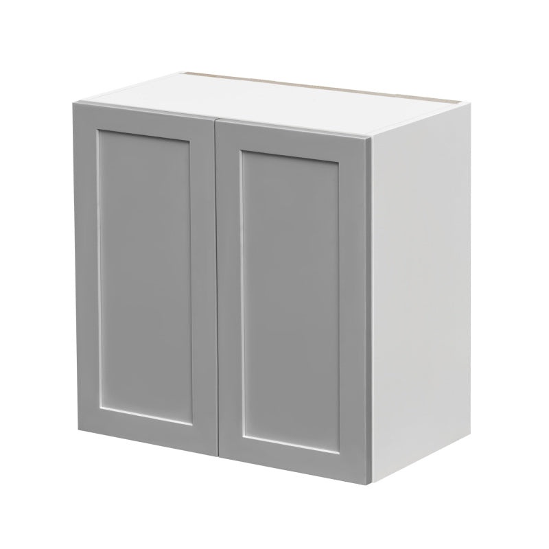 Mallorca Dolphin Gray Shaker Wood Kitchen Wall Cabinet - 24" X 12" X 30" (Assembly Required) - Dolphin Gray
