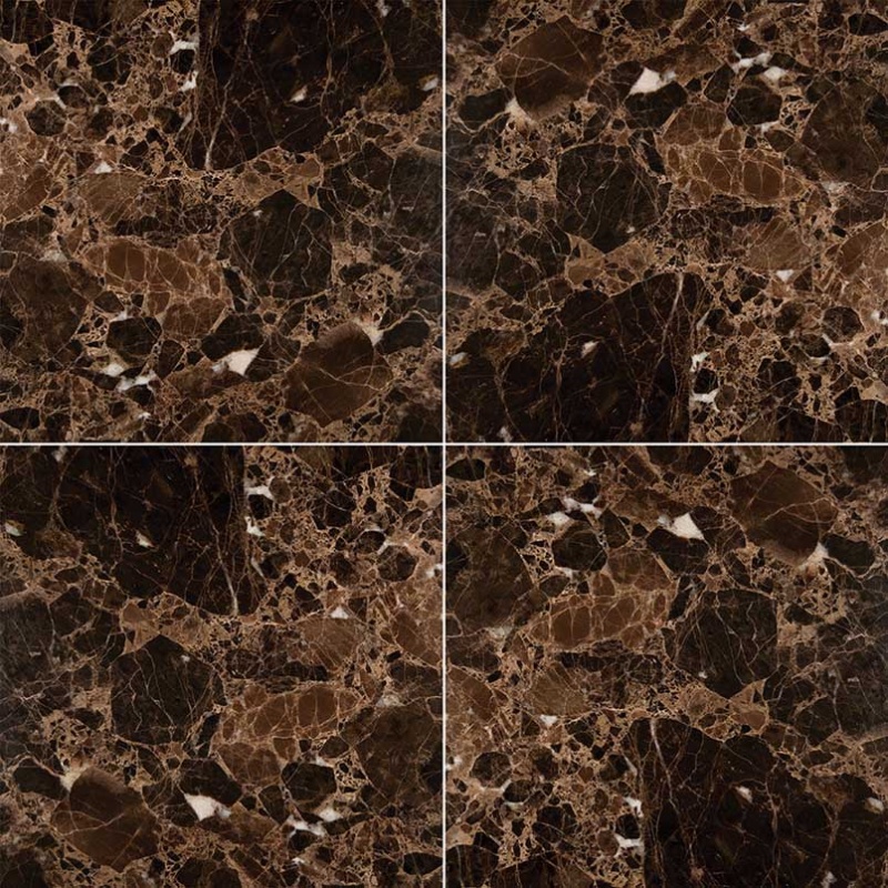 Emperador Dark Select Marble Tile - Polished - 12" X 12"