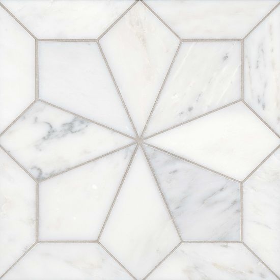 Blomma Bianco Marble Mosaic - Diamond - Honed