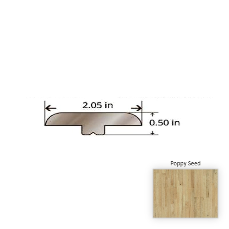 Organic Solid Red Oak Poppy Seed Hardwood Moulding / Trim - 84.25" T Molding - Nu Oil