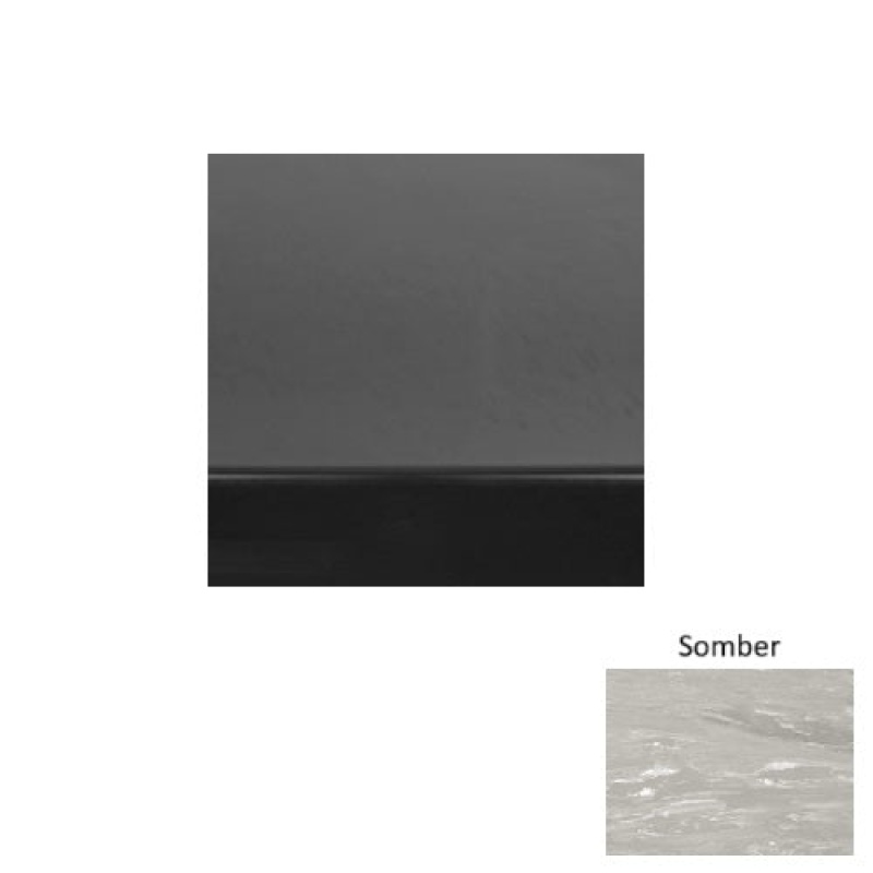 Marbleized 71 Somber Light Duty With One 2 Inch Strips Rubber (Rd) With Safety Yellow Abrasive Strip Stair Tread - Smooth