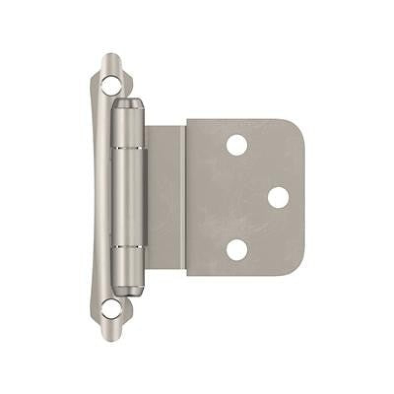 Bpr7928g10 Satin Nickel Steel Face Frame Self Close Surface Mount Cabinet Hinge - 3/8" (10 Mm) Inset - Satin Nickel