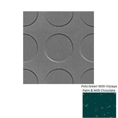 Spextones Polo Green With Vizcaya Palm & Milk Chocolate Rlt Radial Low Profile Rubber Distinct Designs Tile - Textured - 18" X 18"