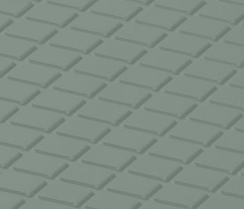 Johnsonite Green Vista Diamond Solid Color Rubber Tile - Textured - 24" X 24"