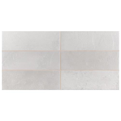 Kings Raku White Ceramic Tile - Matte - 7 7/8" X 15 3/4"