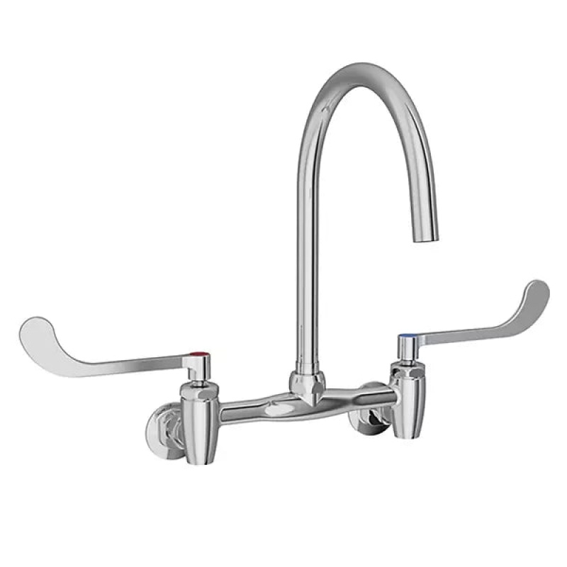 Lk940lgn08t6s Chrome Plated Brass Deck Mount Kitchen Faucet - Double Handle / Two Holes - Chrome Plated Brass